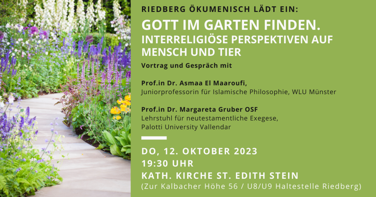 Gott im Garten finden. Interreligiöse Perspektiven auf Mensch und Tier